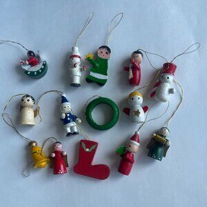 Vintage Miniature Wooden Ornaments (14)